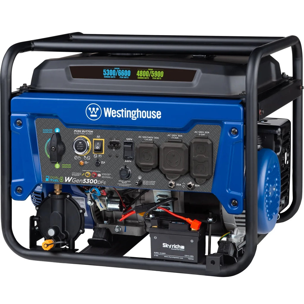 6600 Peak Watt Dual Fuel Portable Generator T6685