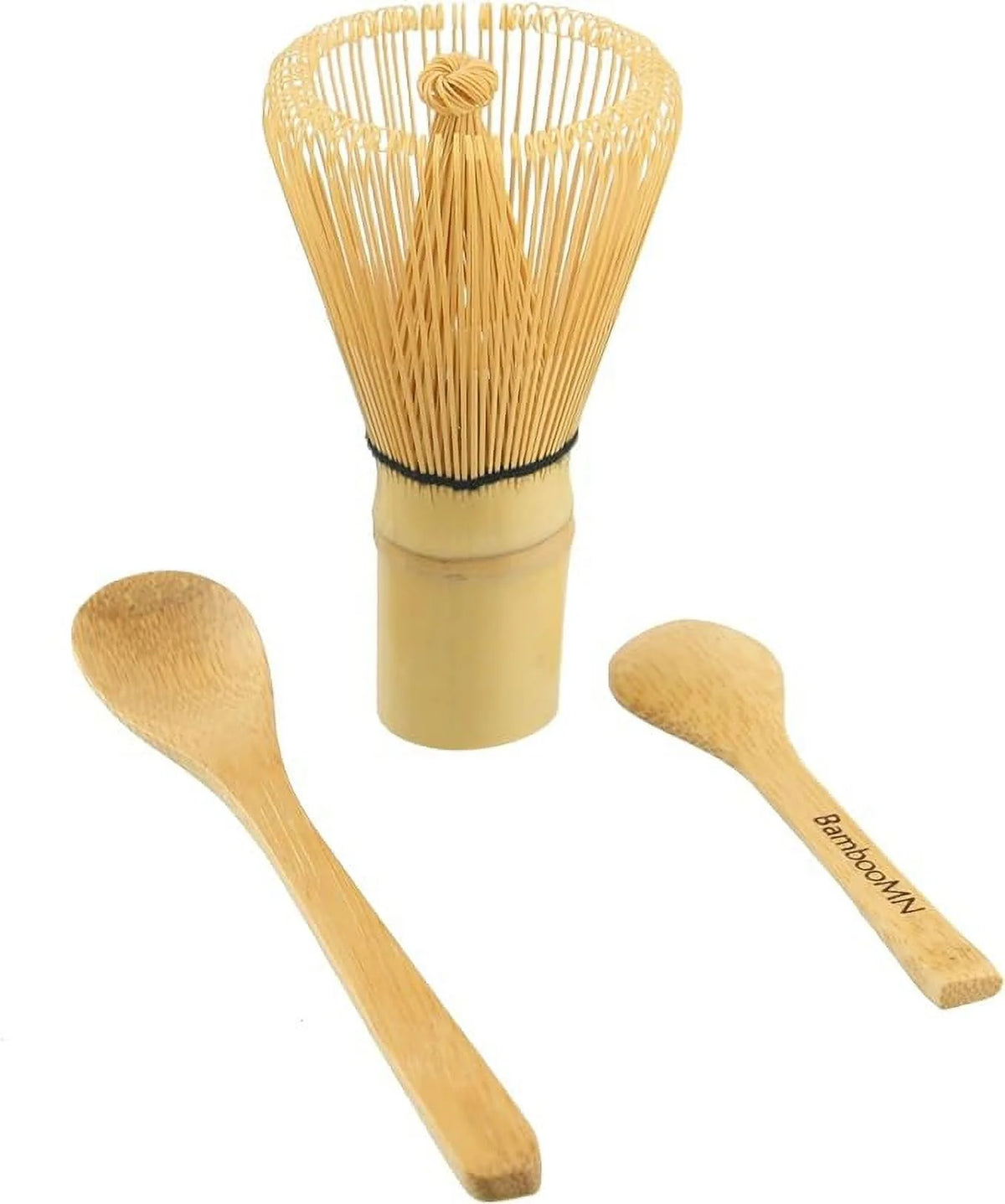 2x Bamboo Chasen Green Tea Whisk + Small Scoop + Tea Spoon D16068