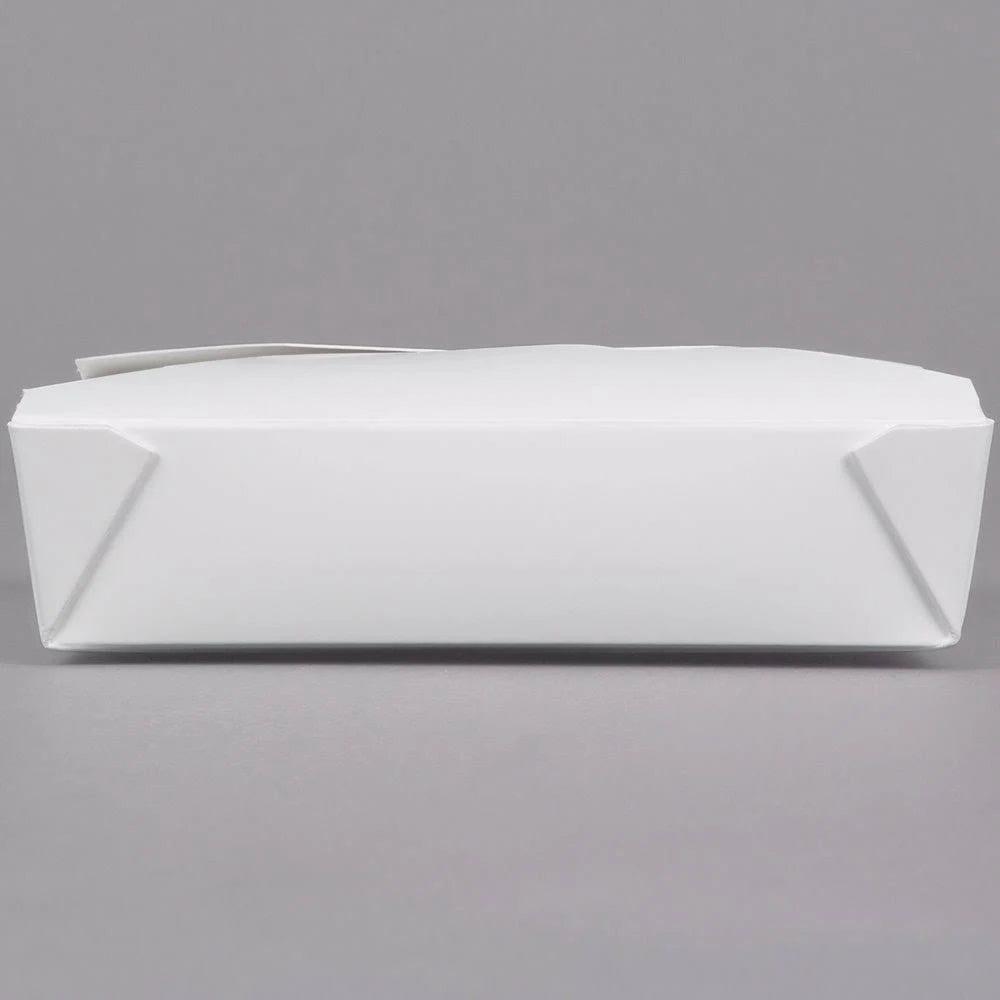 White Microwavable Paper Take-Out Container - 240/Case W4421