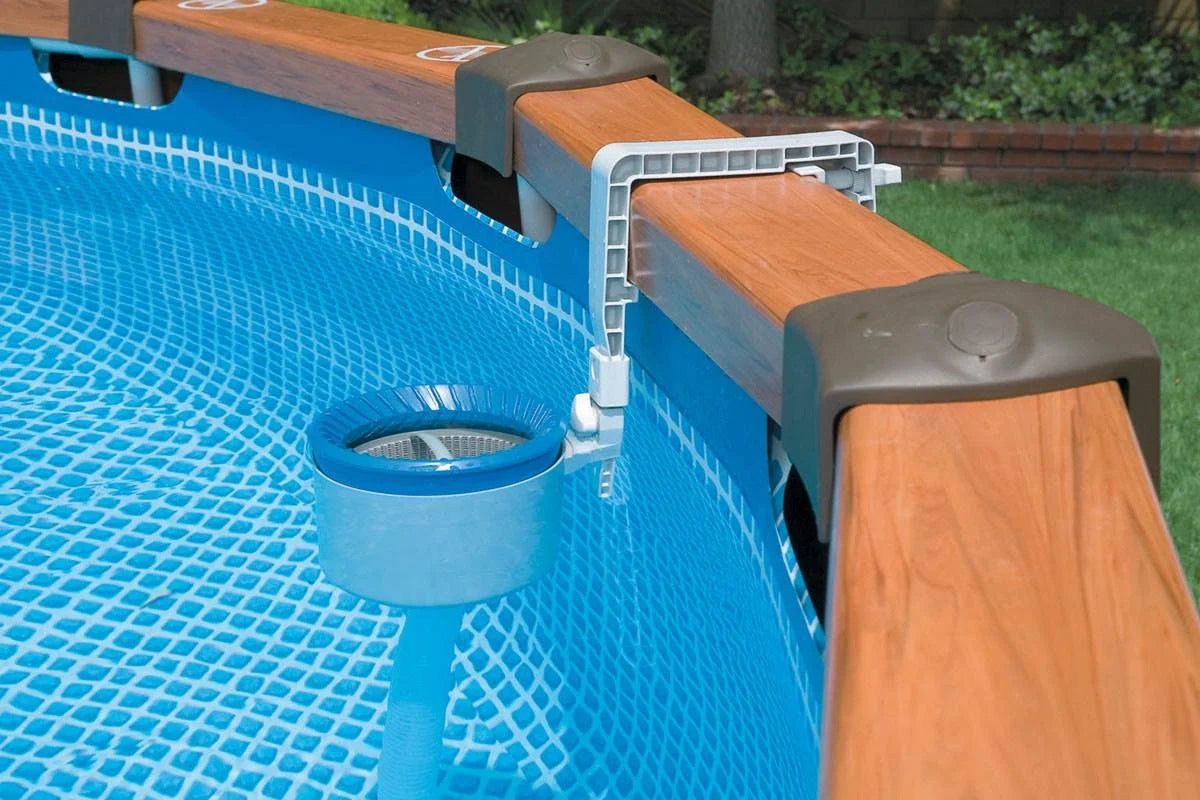Pool Blaster Battery Powered Leaf Vacuum and Intex Wall Mount Automatic Skimmer N78204