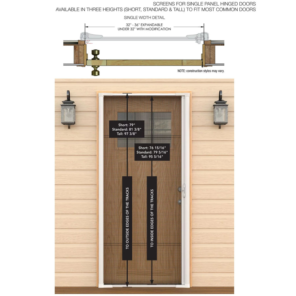 Brown Retractable Door Screen Z84612