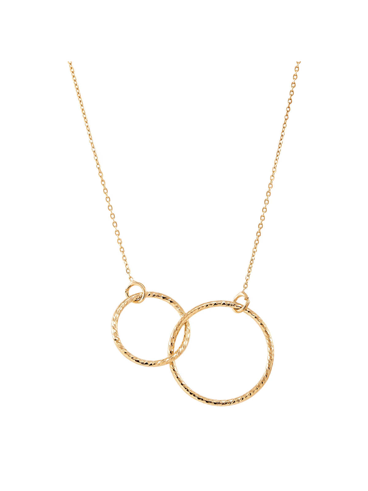 14kt Yellow Gold Double Circle Necklace G75221