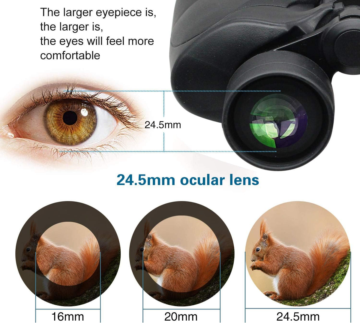 20x50 Compact HD Waterproof Binoculars with Strap Carrying Bag H55776