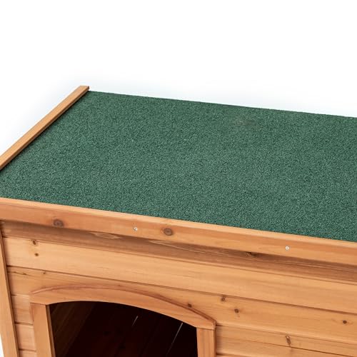 Outdoor Wooden Dog House with Wooden Floor (34" W x 25" D x 23" H) R5982