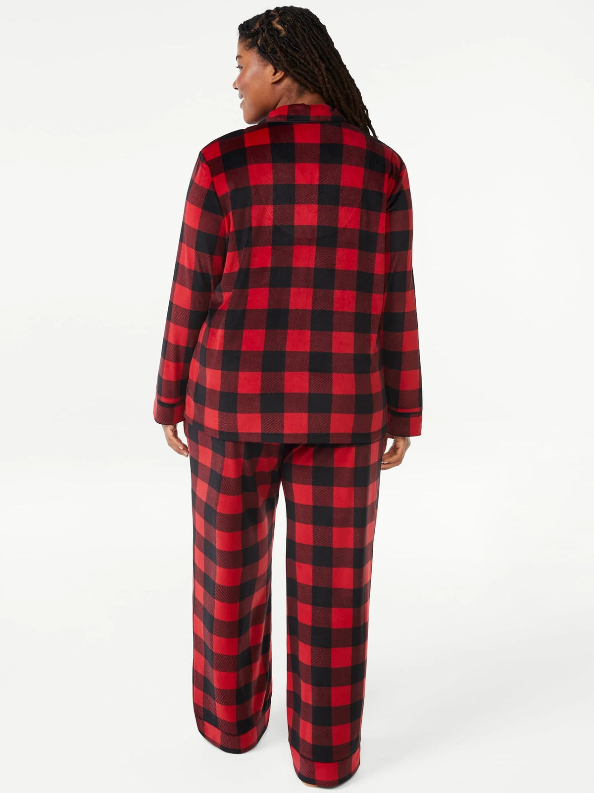 Velour Knit 2-Piece Pajama Set M8457