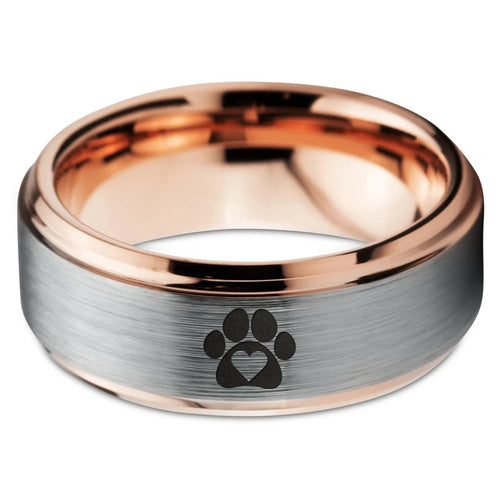 18k Rose Gold Tungsten Ring N558