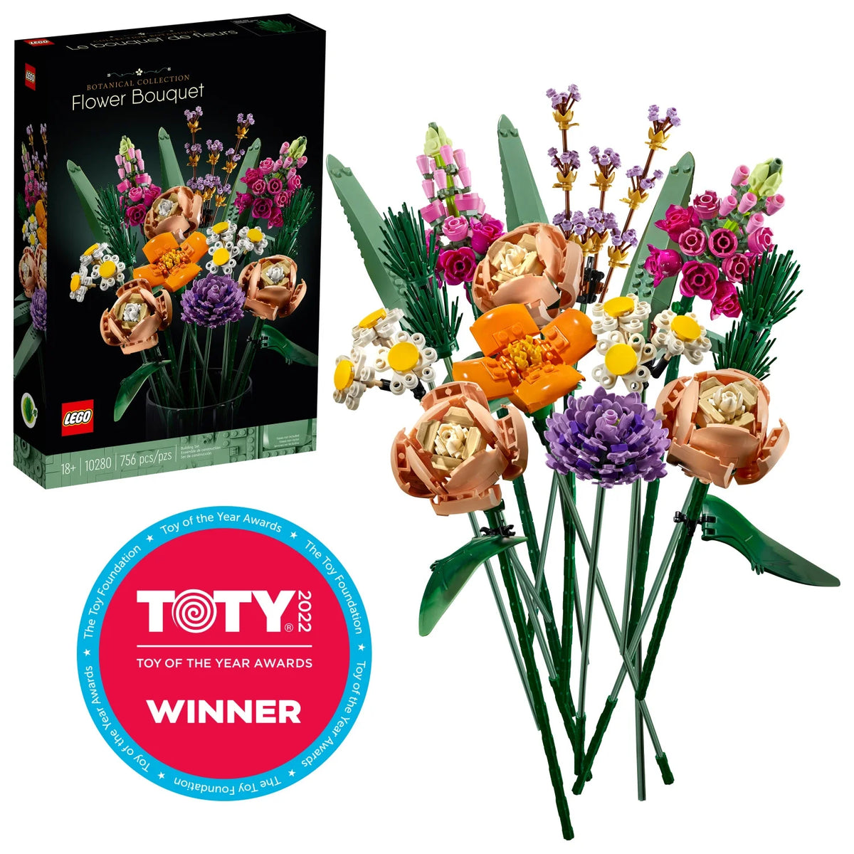 Artificial Flower Bouquet Building Set with Roses A4869