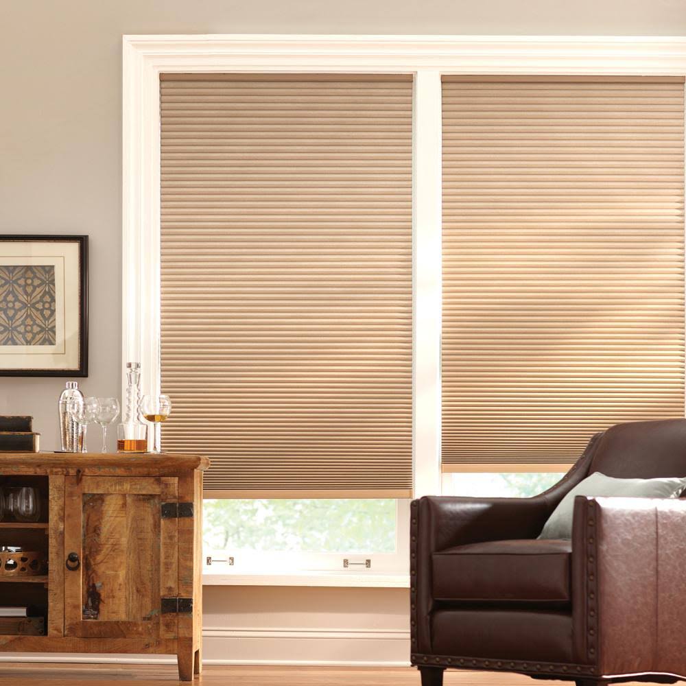 Latte Cordless Blackout Cellular Shade 37.5 in. W x 72 in. L R9449