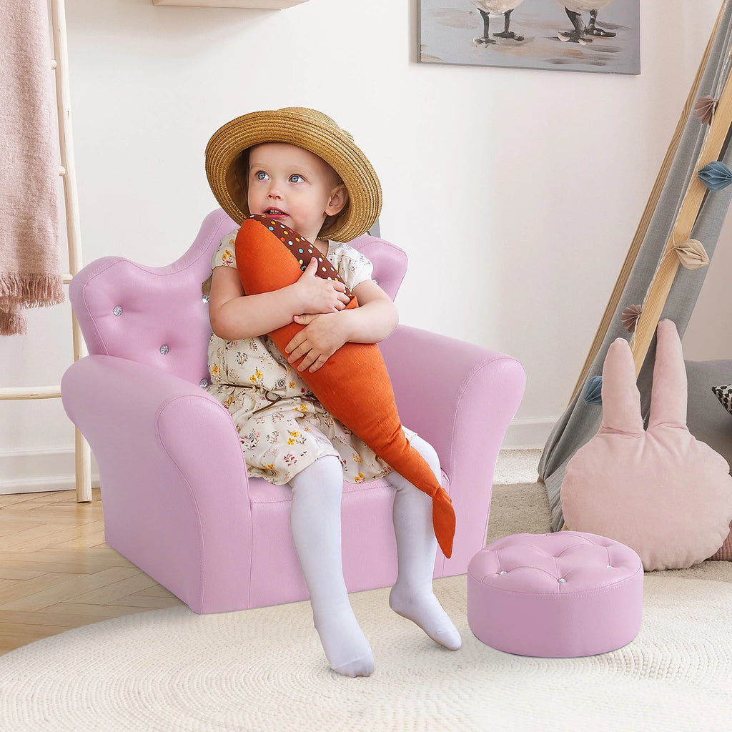 Kids Sofa Set with Footstool D4166