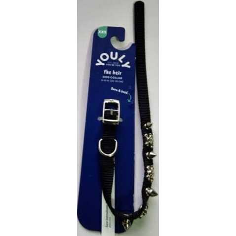Black Bling Dog Collar W699