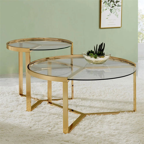 2-piece Metal Round Nesting Table J694372