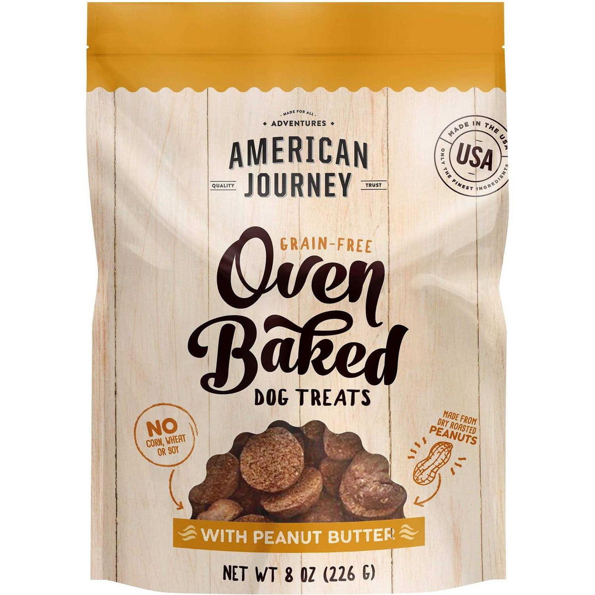 Peanut Butter Grain-Free Oven Baked Crunchy Biscuit Dog Treats Q4926