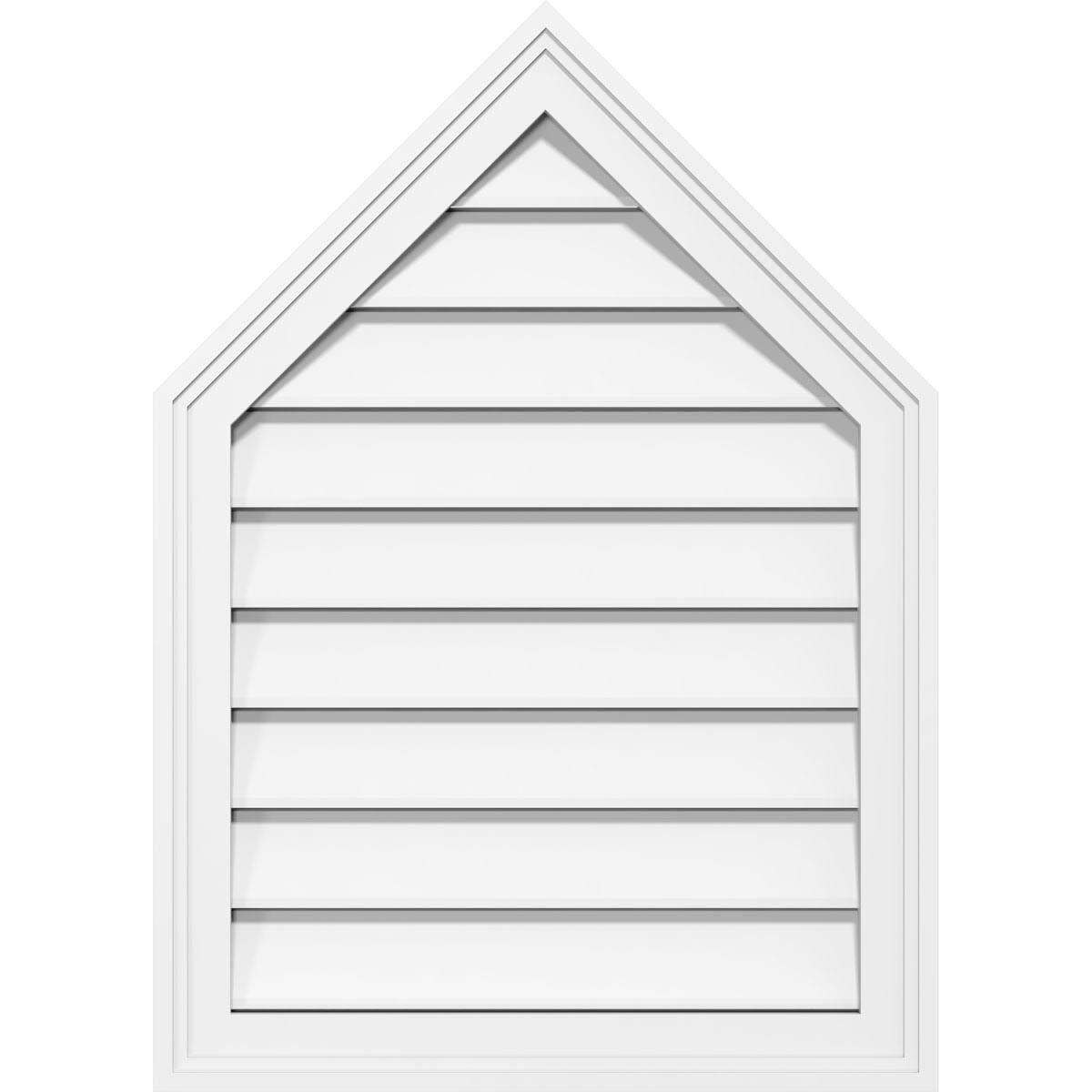 Peaked Top Surface Mount PVC Gable Vent P609
