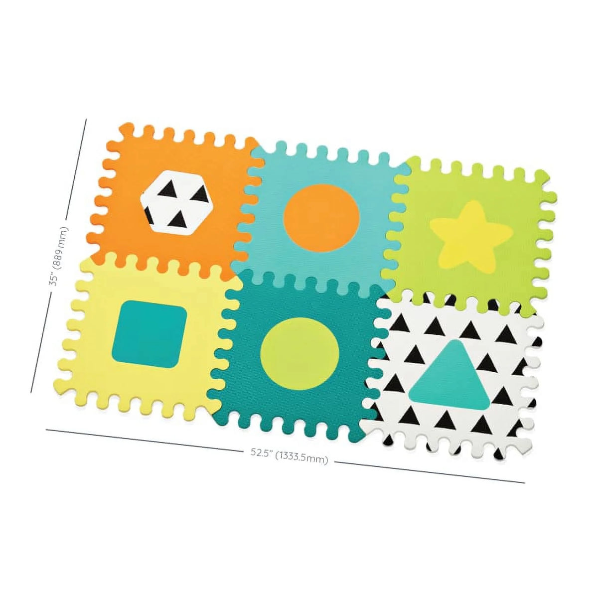 Multicolor Soft Foam Puzzle Mat W418185