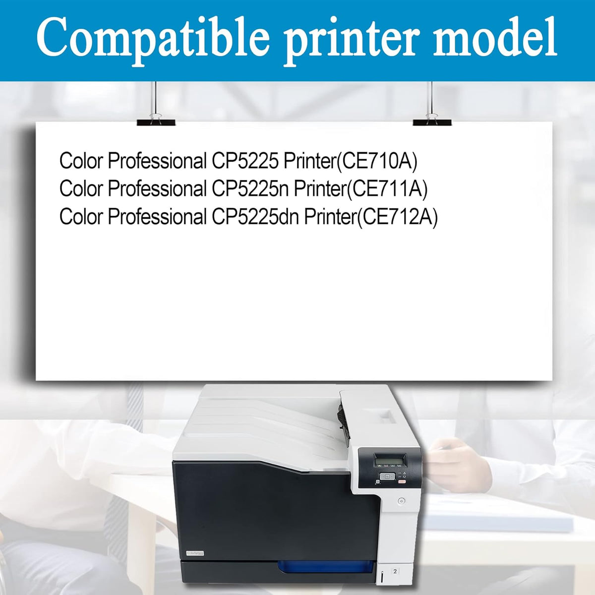 5 Pack Remanufactured Toner Cartridge for HP Color Professional CP5225 Printer P929904