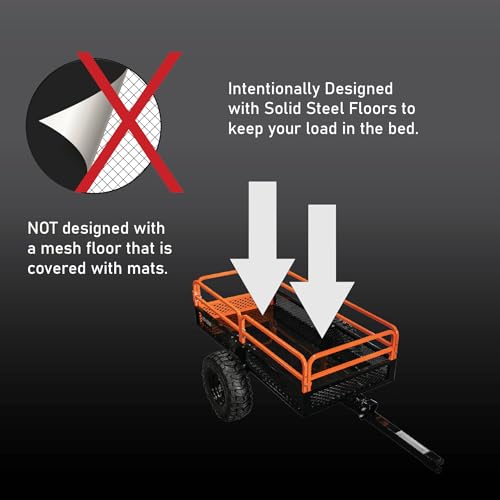1500lb Utility Cart Cargo Trailer with Solid Steel Floor R444713