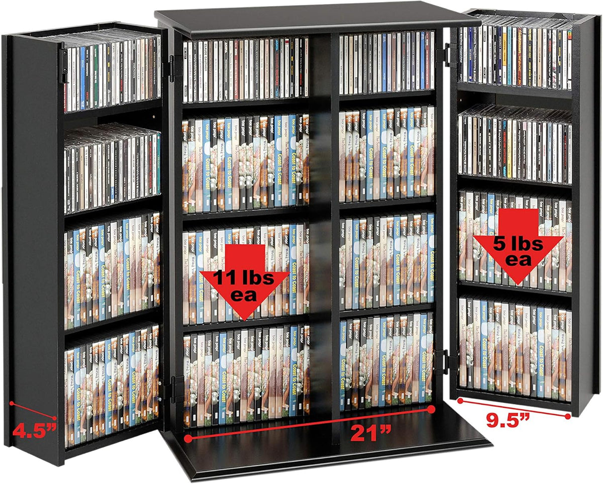 Black Locking Media Storage Cabinet S87599