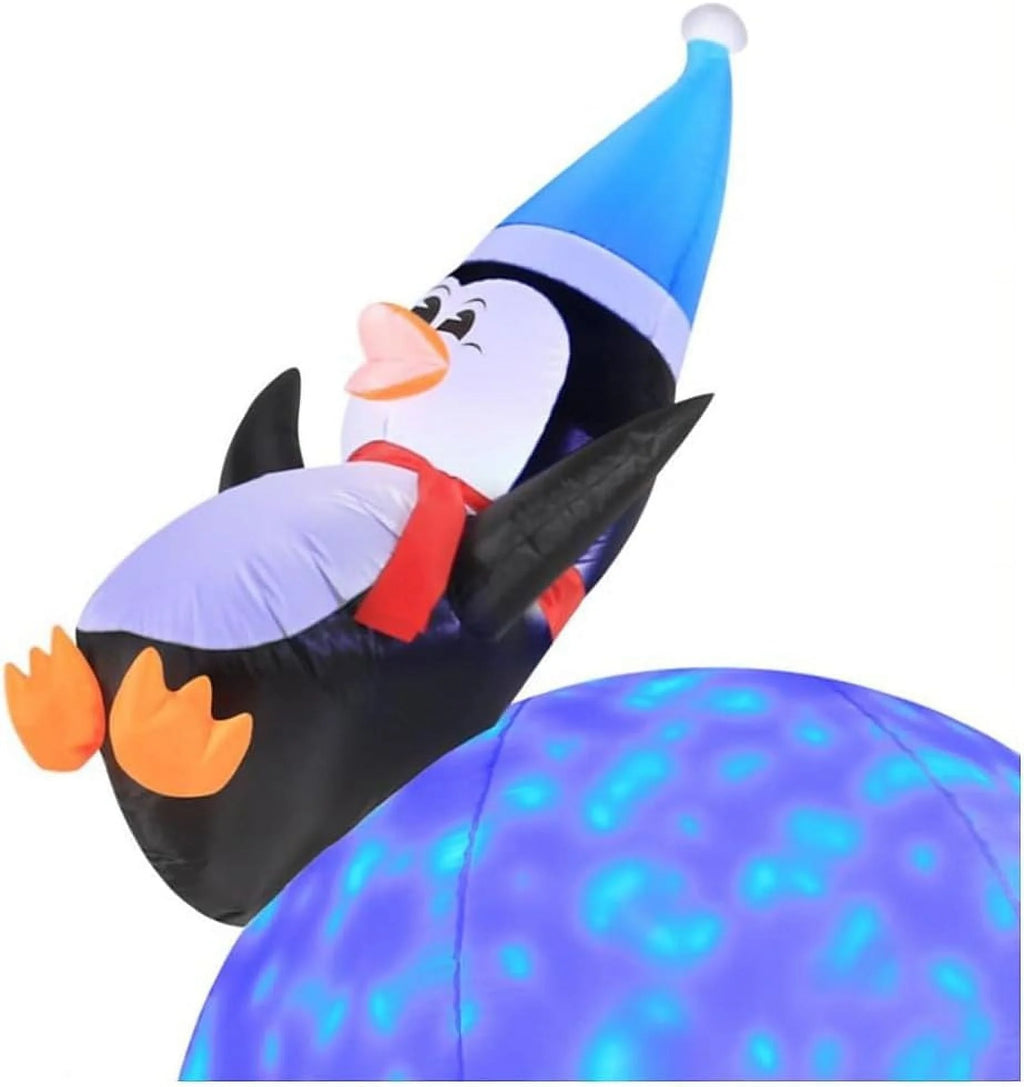 6 Foot Inflatable Penguins With Swirling Lights P115