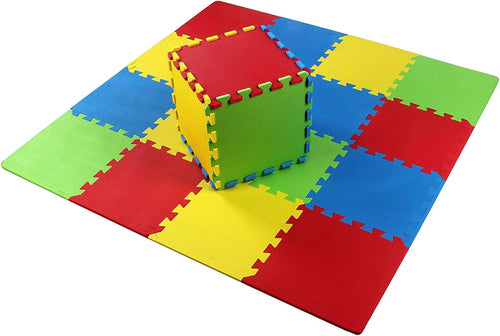 0.4 Inch Thick Non Slip Interlocking EVA Foam Floor Mat Set, 36 Square Feet C75227
