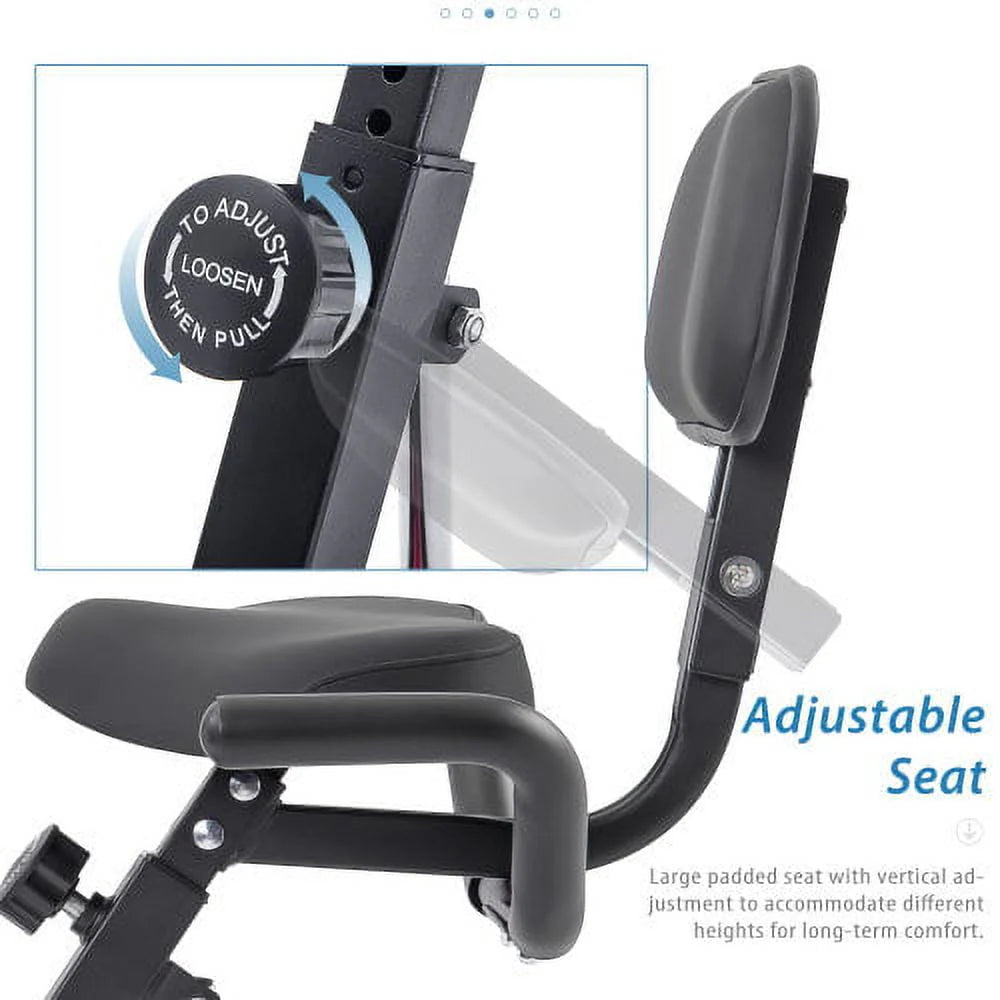 Folding Exercise Bike with 8-Level Adjustable Magnetic Resistance L86529