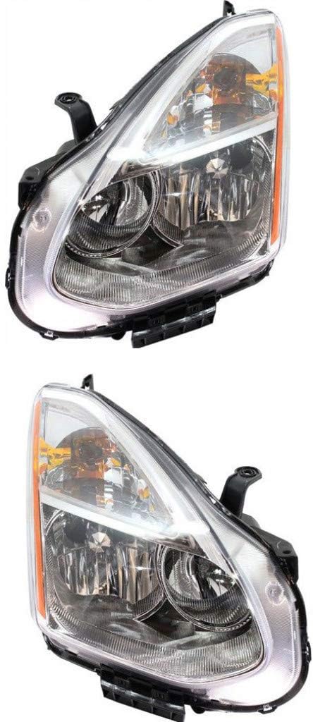 Headlight Assembly Pair for Nissan Rogue 2009-2010 Halogen A921