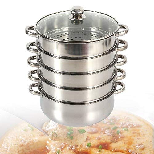 3 Tier Stainless Steel Steamer Pot with Lid K662