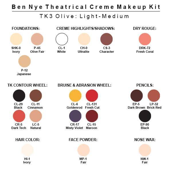 Light-Medium Theatrical Pro Makeup Kit Z273