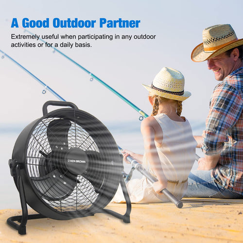 12 Inch Rechargeable Battery Operated Outdoor Floor Fan P855152