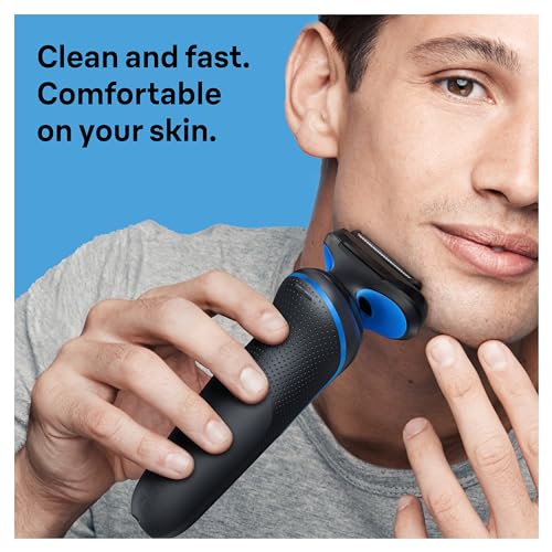 Blue Electric Foil Shaver with Precision Trimmer H86743