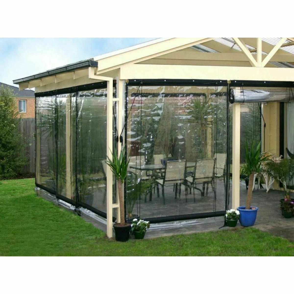 0.5mm Black PVC Clear Awning Canopy A402433