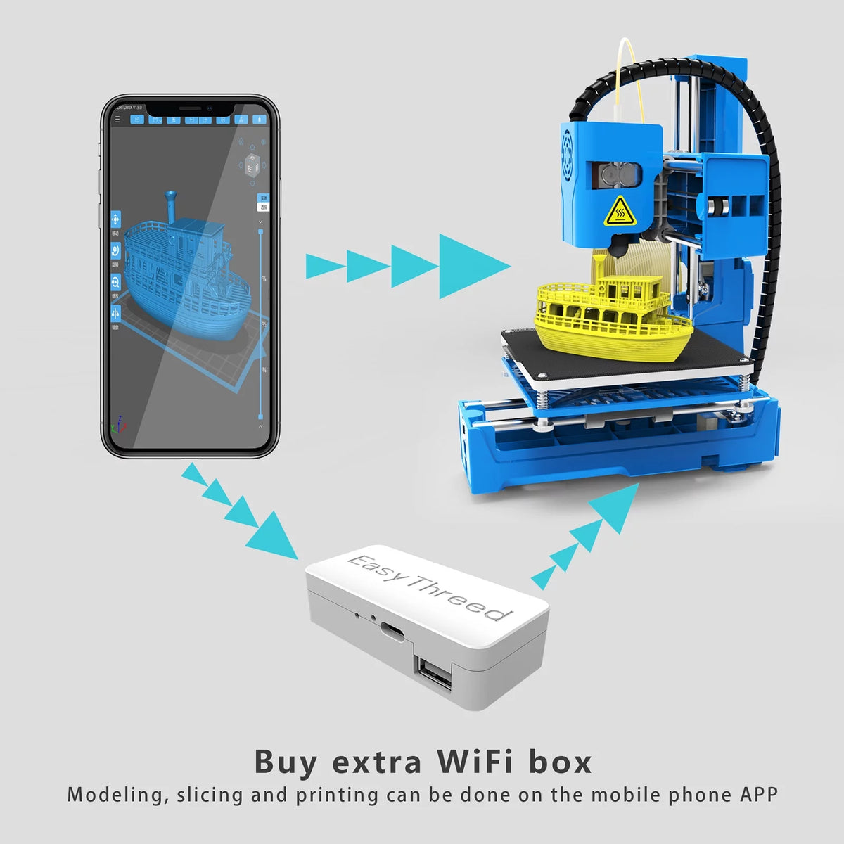Mini 3D Printer, 100x100x100mm Print Size Y839