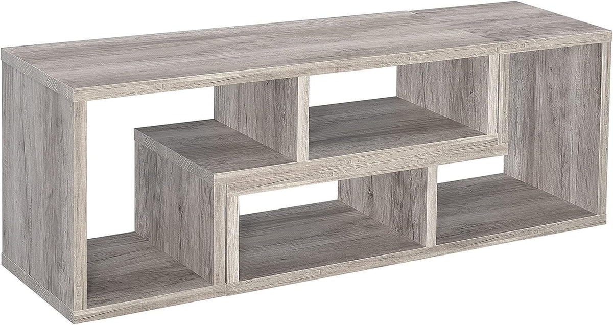 Grey Driftwood Convertible Bookcase TV Stand S62680