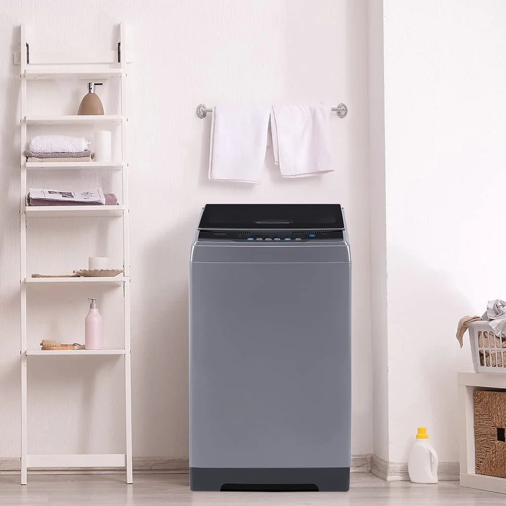 1.6 Cu.ft Portable Washing Machine, 11lbs Capacity Fully Automatic Compact Washer with Wheels, Magnetic Gray R342645