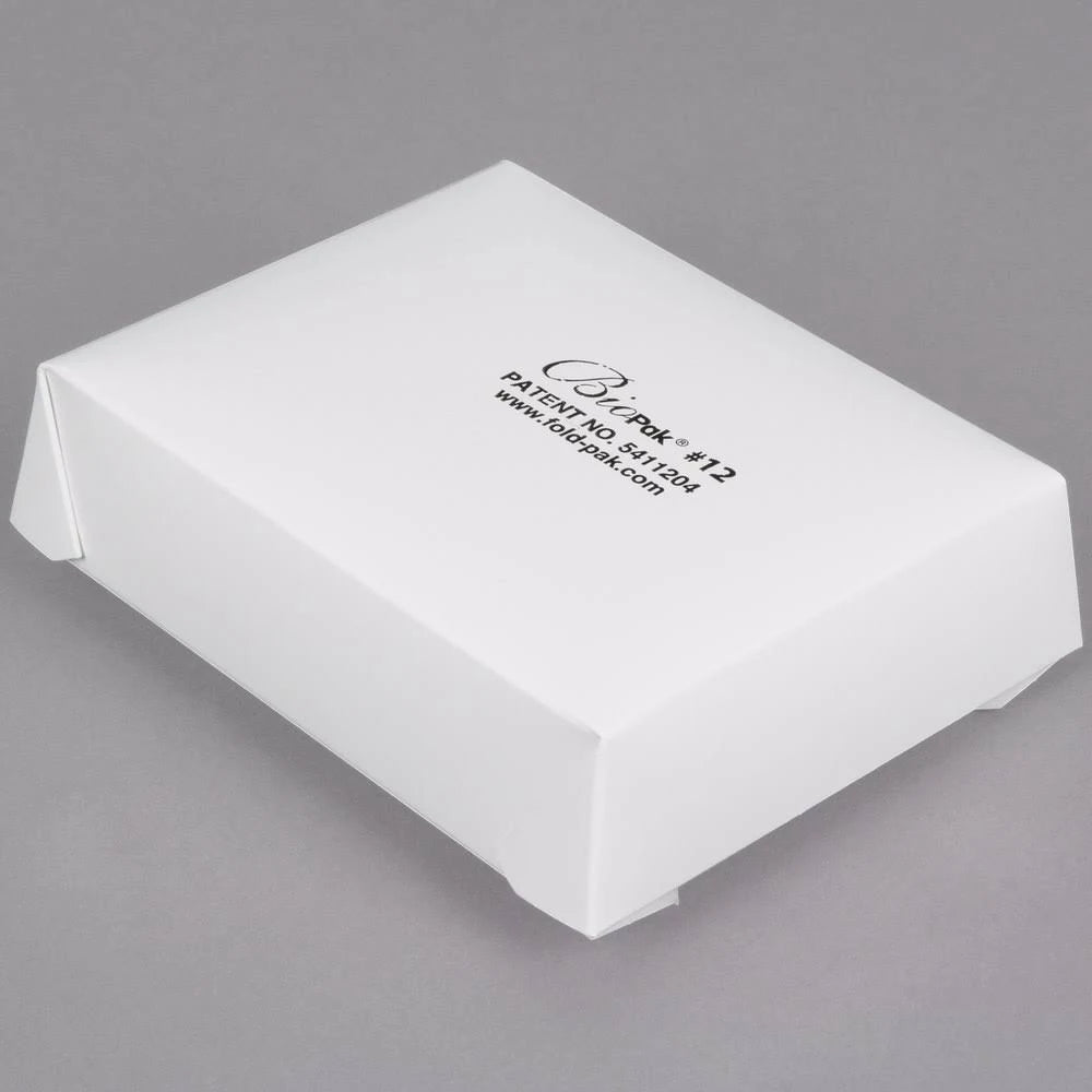 White Microwavable Paper Take-Out Container - 240/Case W4421