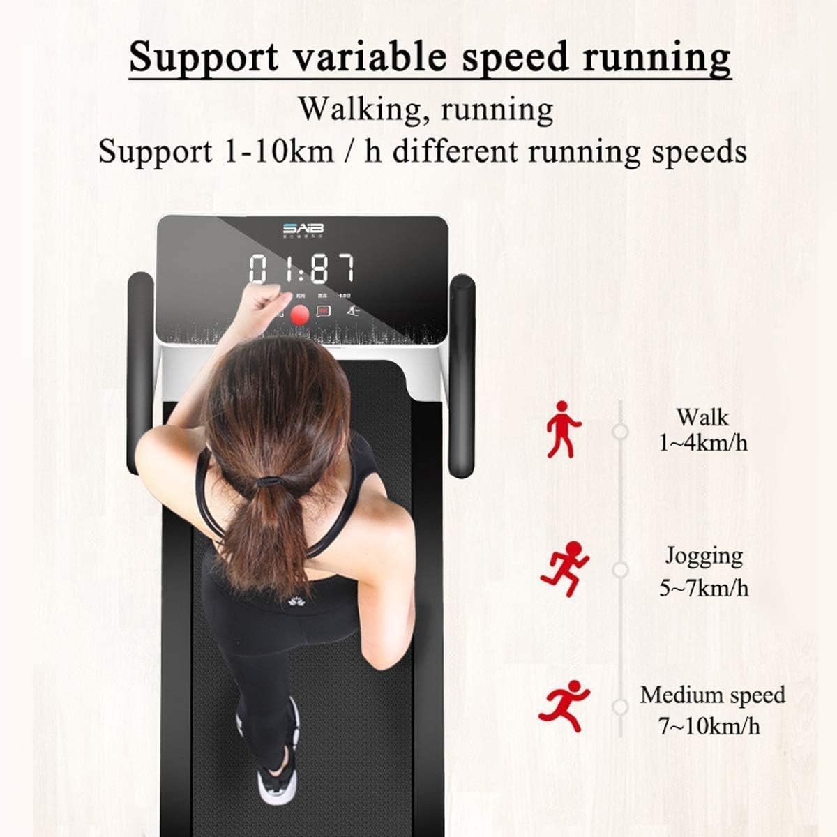 Folding Electric Treadmill with LCD Screen V489
