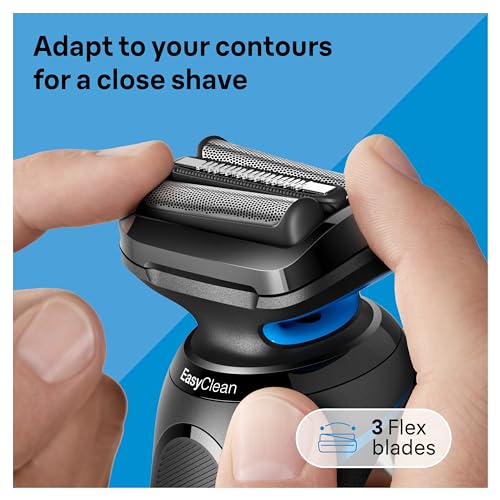 Blue Electric Foil Shaver with Precision Trimmer H86743