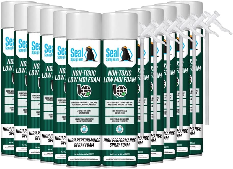 Non-Toxic Low MDI Straw Foam Case of 12 16.9oz Cans T7738