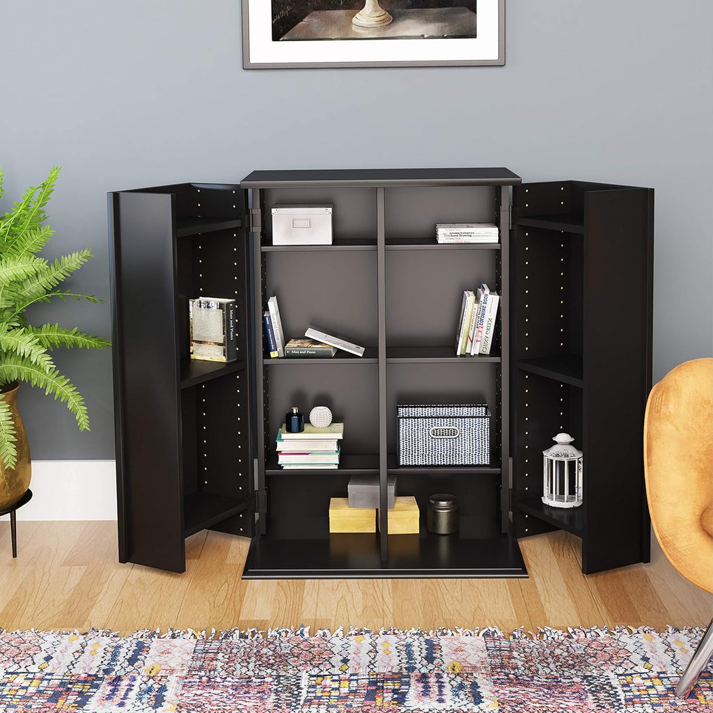Black Locking Media Storage Cabinet S87599
