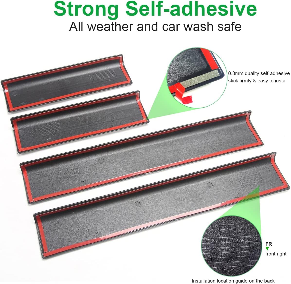 Car Door Sill Guards ABS Door Edge Guard Pack of 2 R79473
