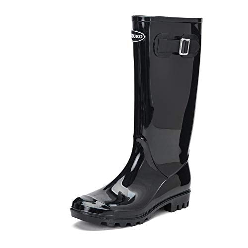Women's Tall Rain Boots Waterproof Wellington Rubber Boots B564