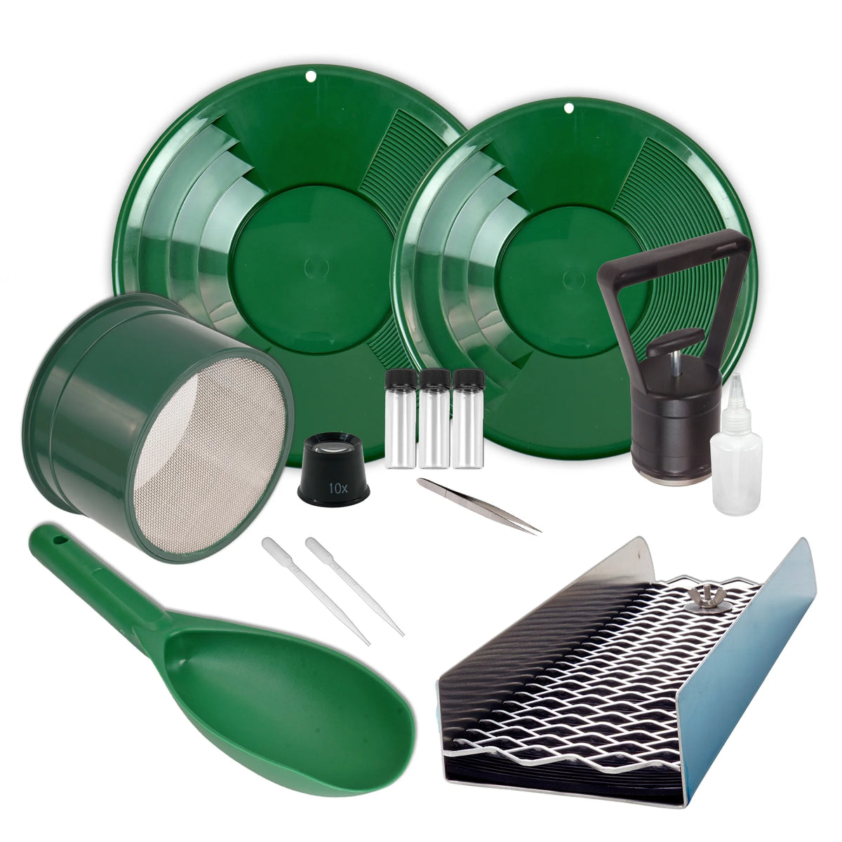 14 pc Gold Prospecting Kit with Sluice, Classifier, Pan Set Y838898