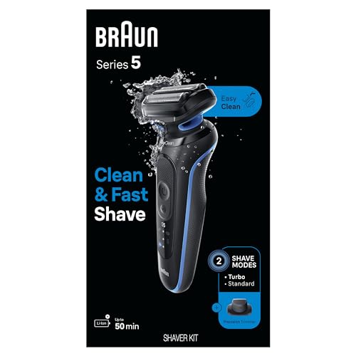 Blue Electric Foil Shaver with Precision Trimmer H86743
