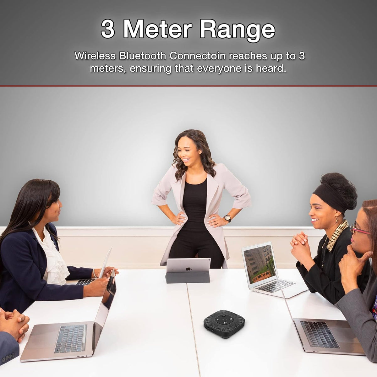 USB and Bluetooth Speakerphone with 360 Degree Noise Cancelling Microphone X3132