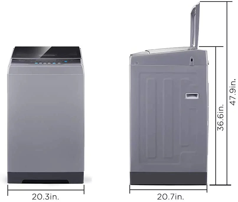 1.6 Cu.ft Portable Washing Machine, 11lbs Capacity Fully Automatic Compact Washer with Wheels, Magnetic Gray R342645