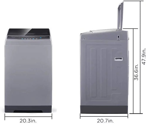 1.6 Cu.ft Portable Washing Machine, 11lbs Capacity Fully Automatic Compact Washer with Wheels, Magnetic Gray R342645
