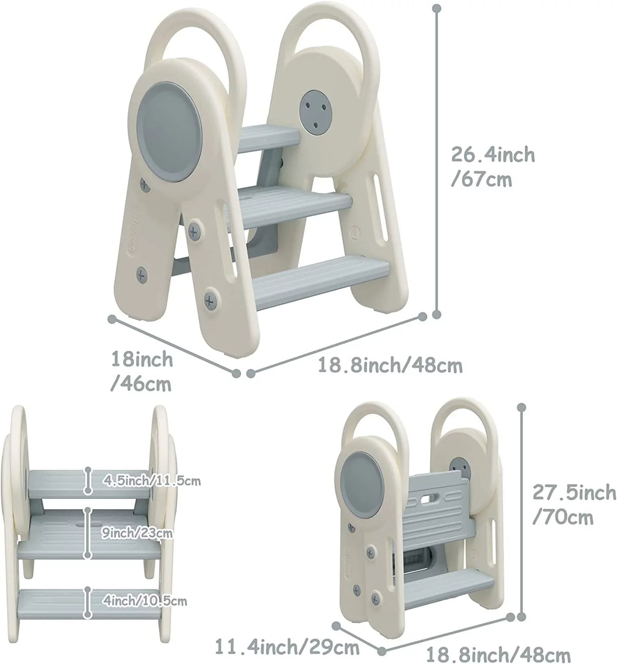 Foldable Toddler Step Stool Blue K682