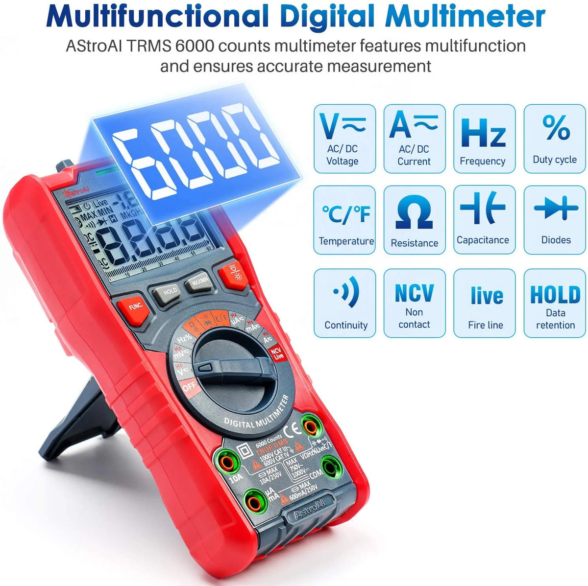 TRMS 6000 Counts Auto-Ranging Digital Multimeter I28066