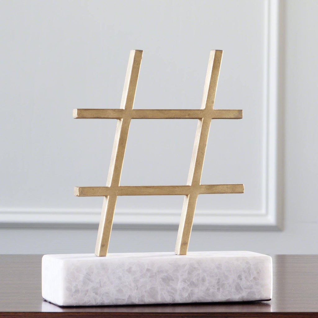 Gold Hashtag F725