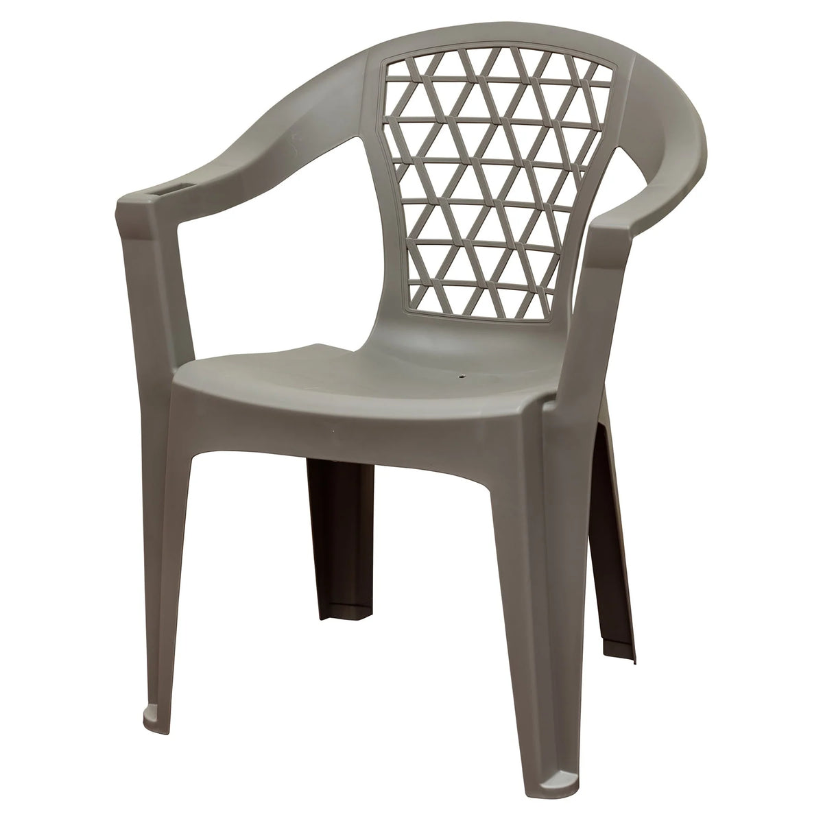 Gray Resin Stack Chair with Phone Holder H217