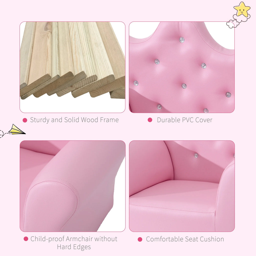 Kids Sofa Set with Footstool D4166